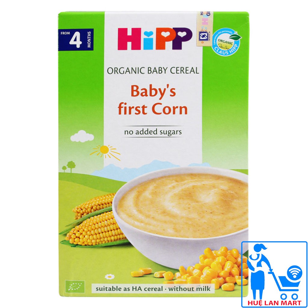 [CHÍNH HÃNG] Bột Ăn Dặm HiPP Baby's first Corn (Bột Ngũ Cốc, Bắp Non) Hộp 200g