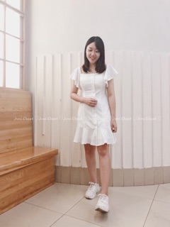 Váy trễ vai tay bèo (Ảnh thật ở sau)