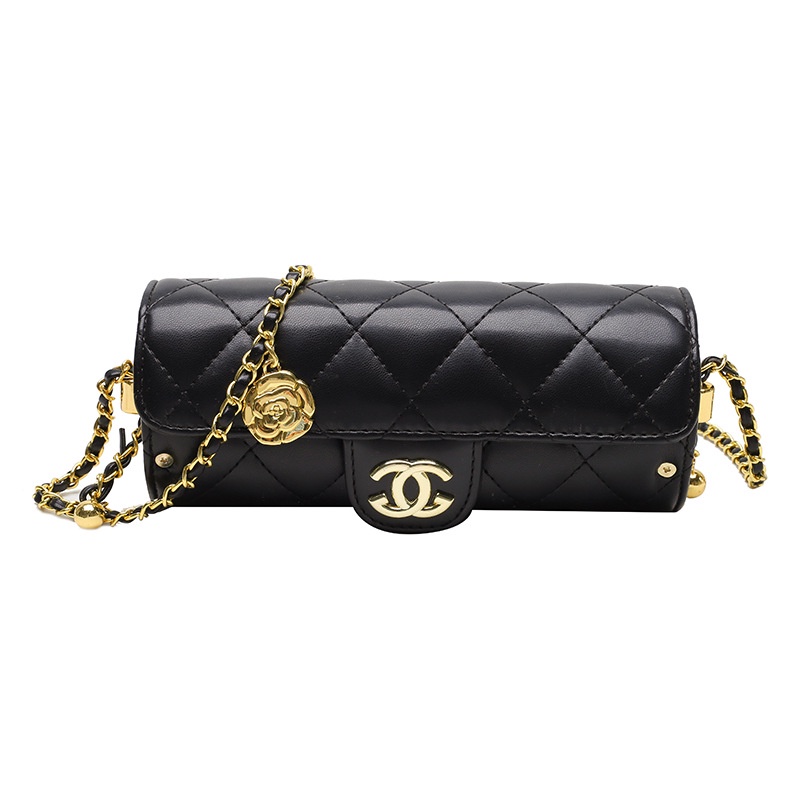 Túi Đeo Chéo Hình Trụ Phối Dây Xích Thời Trang 2023 Cho Nữ