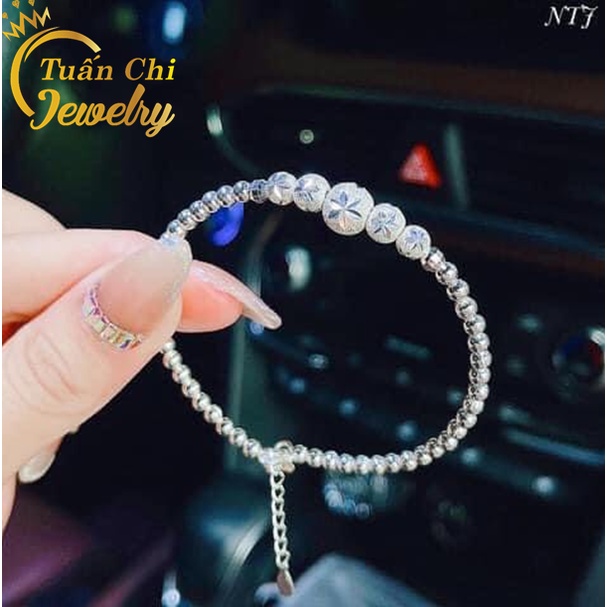 Lắc Tay Nữ⚡FREESHIP⚡ Set Vòng Tay Bạc Cao Cấp Cho Mẹ Và Bé, Hạt Bi Xinh Xắn, Dễ Thương