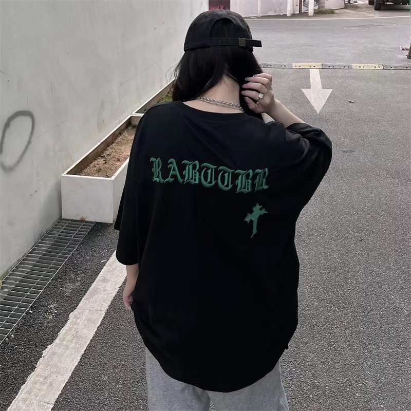 Áo Thun Tay Ngắn Dáng Rộng Cỡ Lớn Thoải Mái Phong Cách Hip Hop Đường Phố Hàn Quốc Cho Nam [M-2XL]