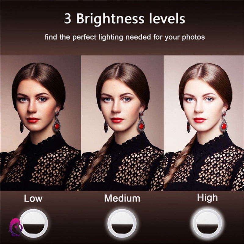 【Hàng mới về】 Portable Flash Led USB Charging Photography Ring Light for Selfie Camera Phone