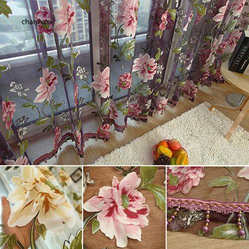 Rèm cửa thêu hoa thời trang thanh lịch