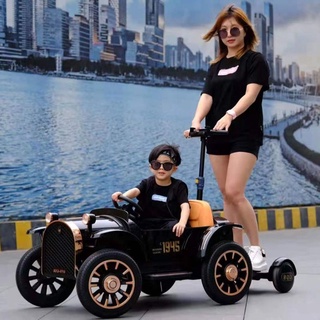 HOTÔ tô điện trẻ em bốn bánh điều khiển từ xa ô tô cổ điển nam và nữ trẻ em đồ chơi trẻ em xe ga người lớn cha mẹ trẻ em