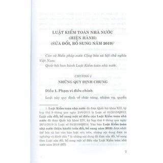 Sách - Luật Kiểm Toán Nhà Nước (Hiện Hành) (Sửa Đổi, Bổ Sung Năm 2019)