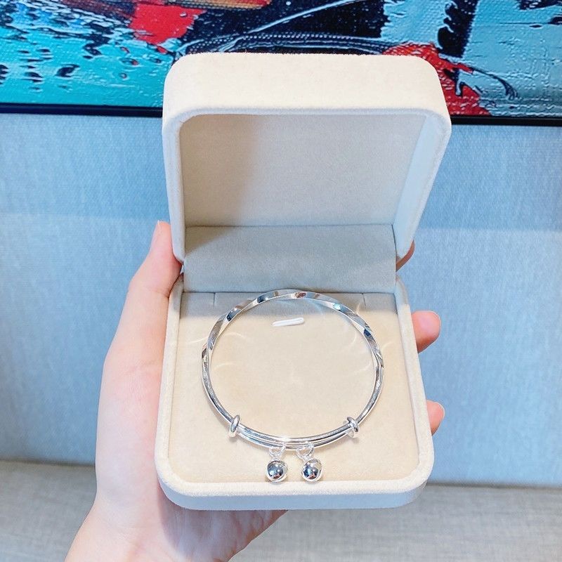 Vòng tay đôi nam nữ Vòng Tay Bạc 999 Gypsophila Nhật Bản Và Hàn Quốc Mới Cho Nữ Sinh