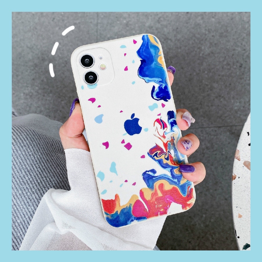 Colorful Ink Pianting Phone Case for Iphone 12 11 Pro Max X Xs Max Xr 8 7 Plus SE Ultra Slim Shockproof Soft TPU Back Cover