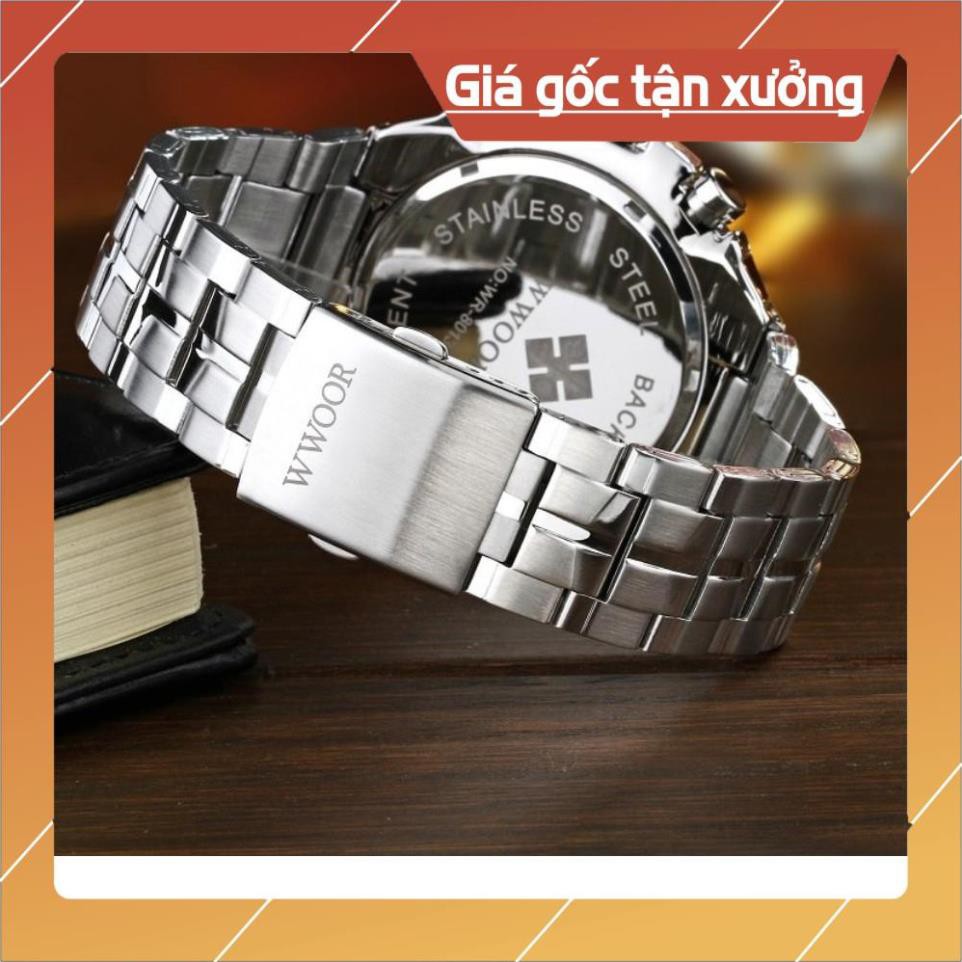 [Sale Khủng] ĐỒNG HỒ NAM DÂY THÉP WWOOR 8013 CHÍNH HÃNG | Đẳng Cấp Quý Ông | DH0164 MINON
