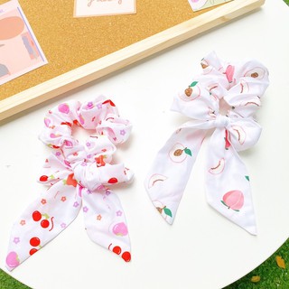 Cột tóc scrunchies nơ dễ thương
