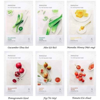 Mặt nạ Innisfree My Real Squeeze Mask (80k/10 miếng ngẫu nhiên)
