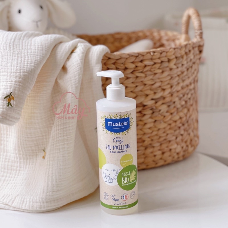 Nước làm sạch da đa năng hữu cơ Eau Micellaire Bio Mustela cho bé da rất nhạy cảm