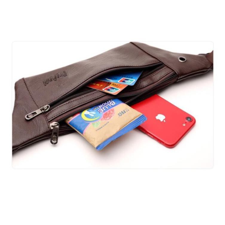 Túi Da Đeo Chéo Thời Trang Tiện Lợi Túi Bao Tử Nam/Nữ Đeo Ngang Hông Có 3 Ngăn Rộng Dãi | BigBuy360 - bigbuy360.vn