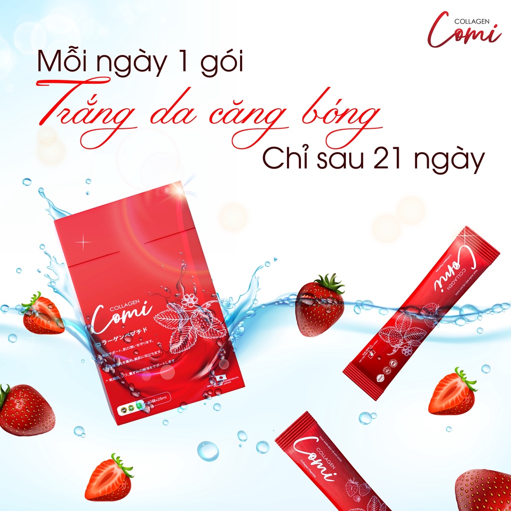 Collagen Comi xóa nám dưỡng trắng da - Hộp 10 Gói