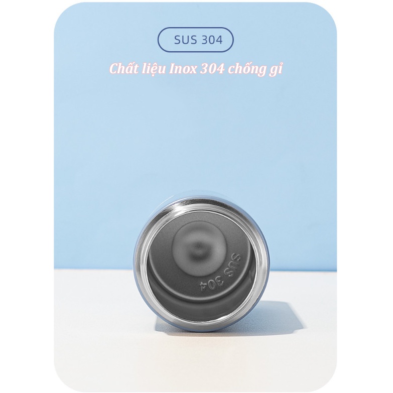 Bình giữ nhiệt mini siêu cute có ống hút silicon 280ml bình nước giữ nhiệt cho bé nhiều mẫu dễ thương B22