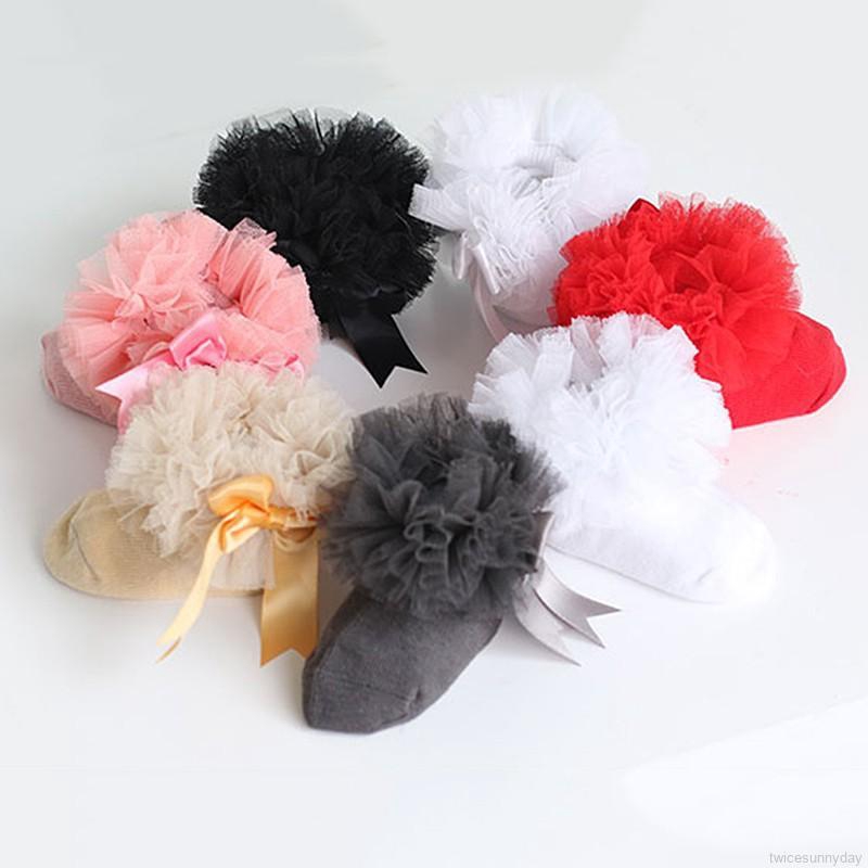 Đôi vớ cotton đính nơ xinh xắn cho bé gái ( 0-5 tuổi )