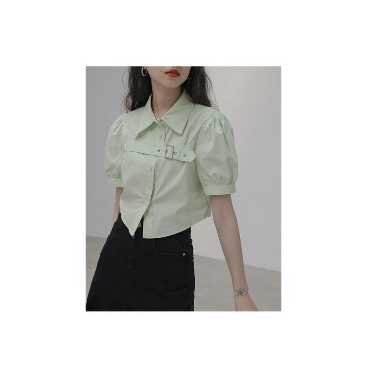 Áo Kiểu Tay Phồng Ngắn Thời Trang Mùa Hè Cho Nữ