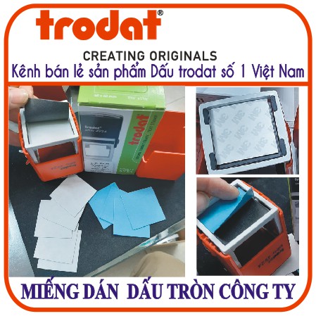 Miếng keo dán dấu tròn công ty