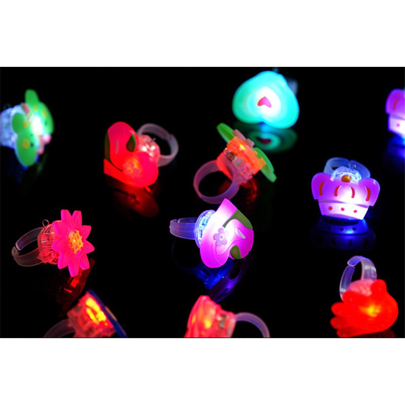 Bộ 10 Nhẫn Đèn Led Dễ Thương