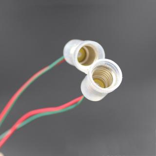 Set 10 đuôi đèn led E10 cỡ nhỏ dạng vặn có dây