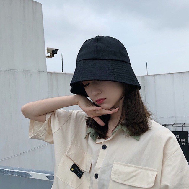 Mũ Bucket Vành Cụp Trơn Jussy Fashion Kiểu Nón Tai Bèo Nam Nữ Phong Cách Ulzzang Unisex Nhiều Màu Hot