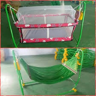 Nôi điện võng xếp 2 trong 1