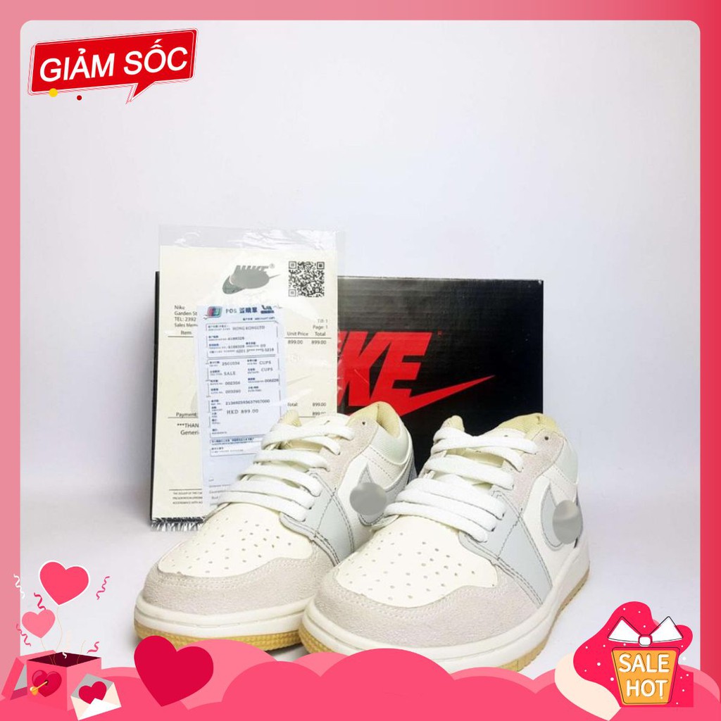 🔥FREE SHIP-HÀNG QUẢNG CHÂU 🔥Giày Sneaker JD1 Low Paris, Giày Jordan 1 Xám Xanh Cực Chất Nam Nữ Full Box. nezo shop