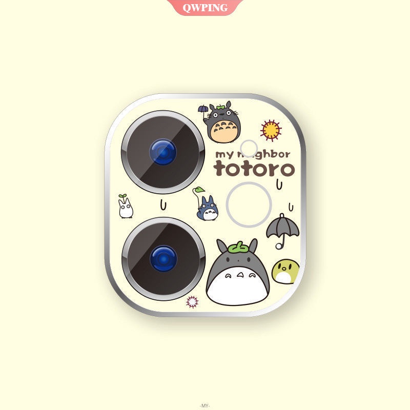 Miếng dán trang trí bảo vệ camera sau 360 độ chống trầy xước in hoạt hình cho iphone 12