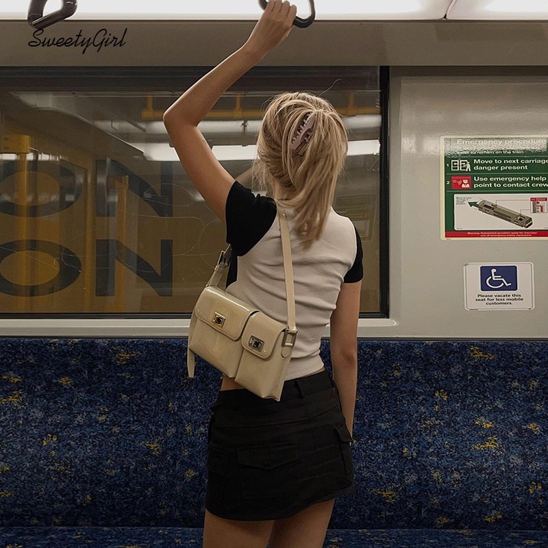 Áo Thun Tay Ngắn Cổ Tròn Mỏng Nhẹ Màu Sắc Tương Phản Thời Trang Dành Cho Nữ 2022