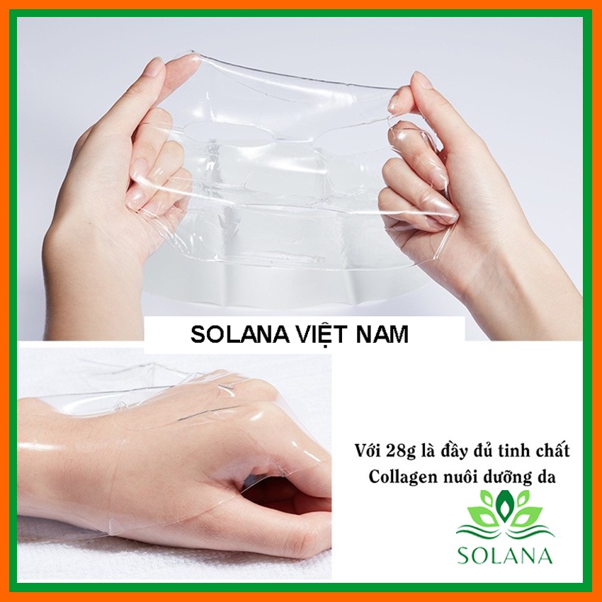 Mặt Nạ Thuỷ Tinh Collagen Vàng 24k, Mặt Nạ Phục Hồi, Làm Đều Màu Da, Serum Dưỡng Trắng Da SOLANA