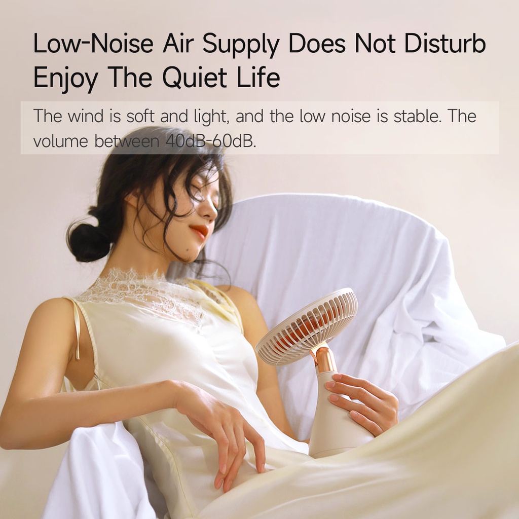 Xiaomi Youpin Quạt làm mát   có 3 tốc độ quay 180 độ thiết kế tiện lợi cầm tay sử dụng để bàn văn phòng tại nhà
