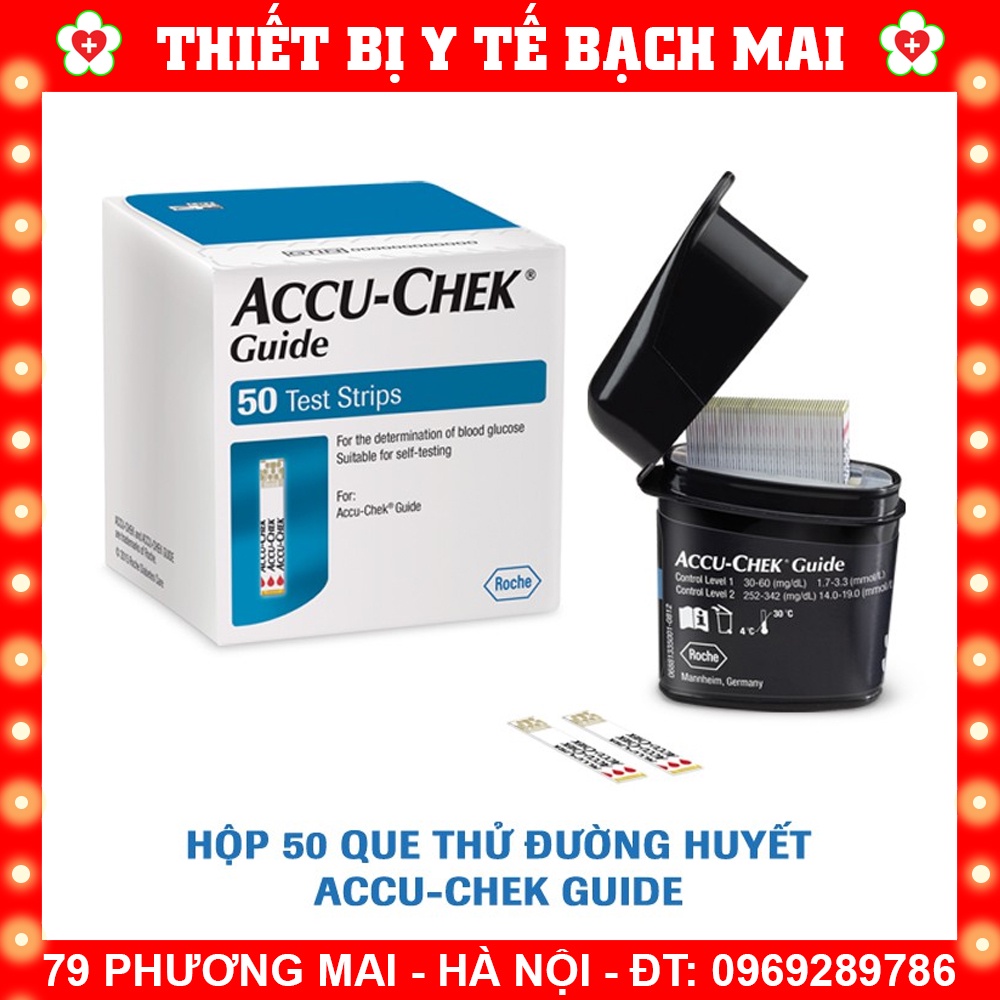 [HỘP 50] Que Thử Đường Huyết Accu Chek Guide - Sản Xuất Tại Mỹ