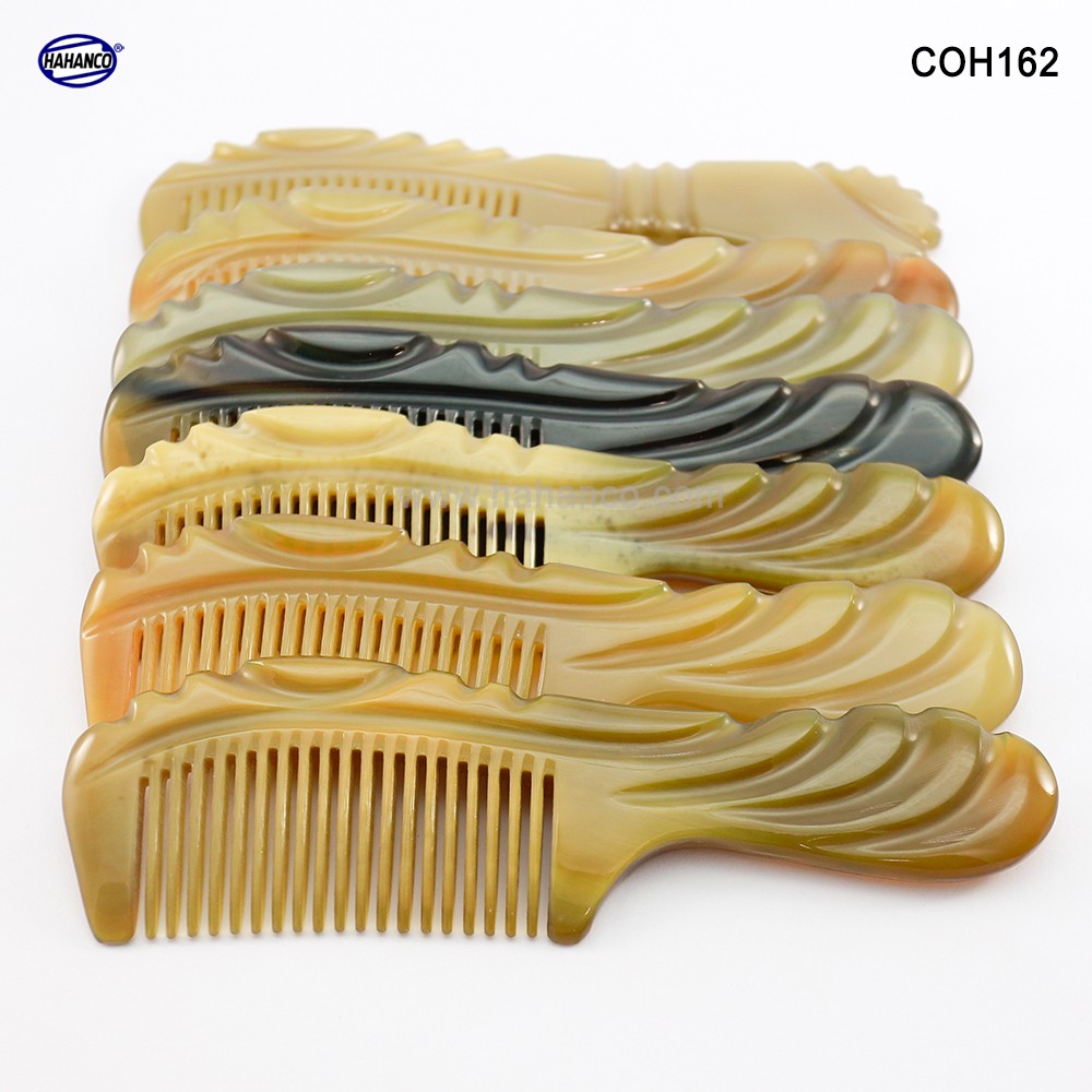 Lược sừng xuất Nhật - COH162 (Size: M- 16cm) Cổ điển nhỏ gọn - Horn Comb of HAHANCO - Chăm sóc tóc