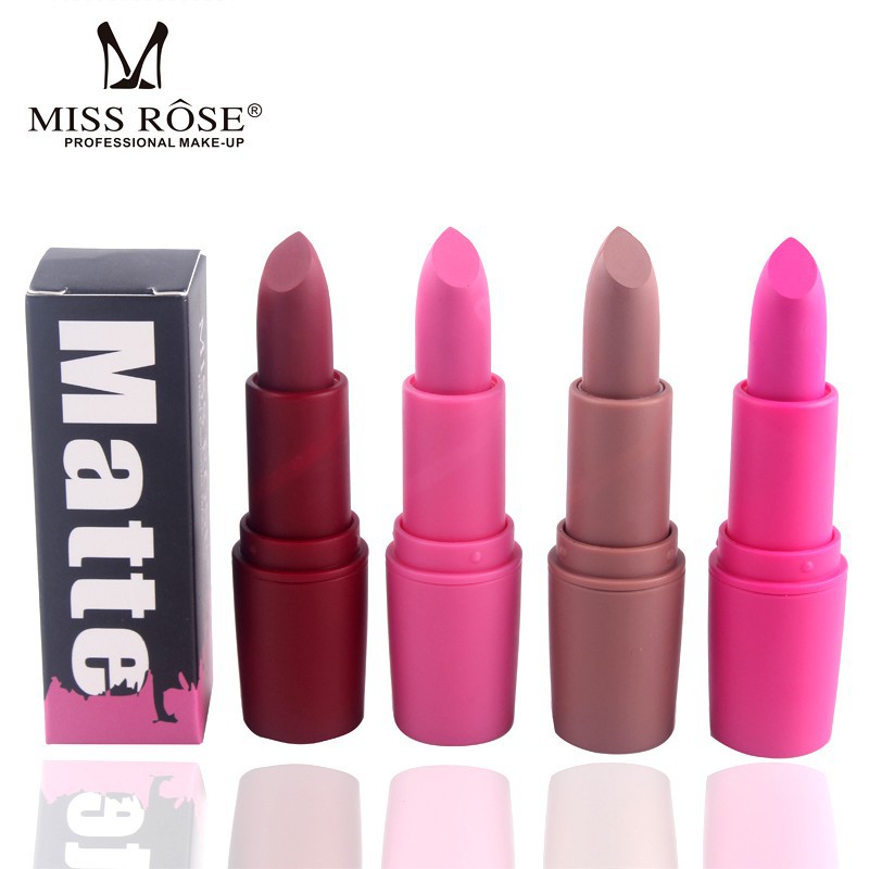Son lì MISS ROSE 18 màu sắc tùy chọn chống thấm nước trang điểm quyến rũ xinh đẹp | BigBuy360 - bigbuy360.vn