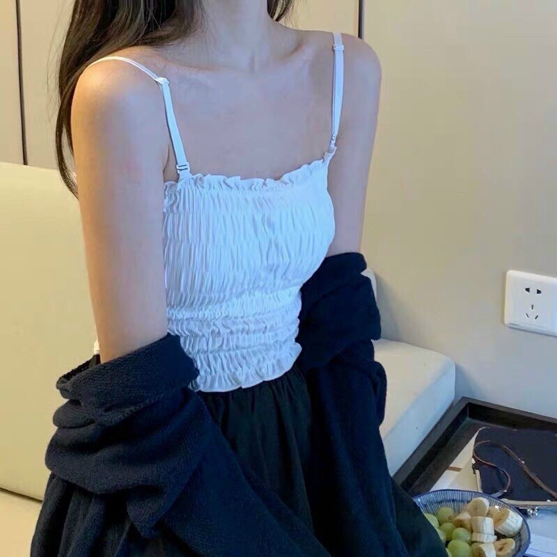 Áo 2 dây chun có đệm ngực dây điều chỉnh được