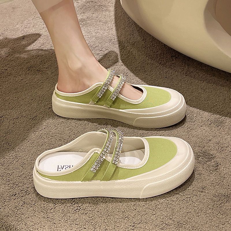 Dép Sandal Canvas Đế Xuồng Dày Dặn Phong Cách Thời Trang Mùa Hè Mới 2022