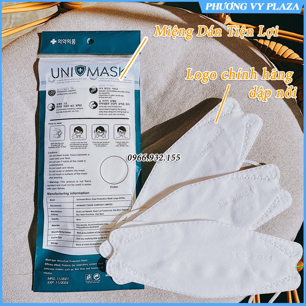 Khẩu Trang Kháng Khuẩn 4D KF94 Uni Mask