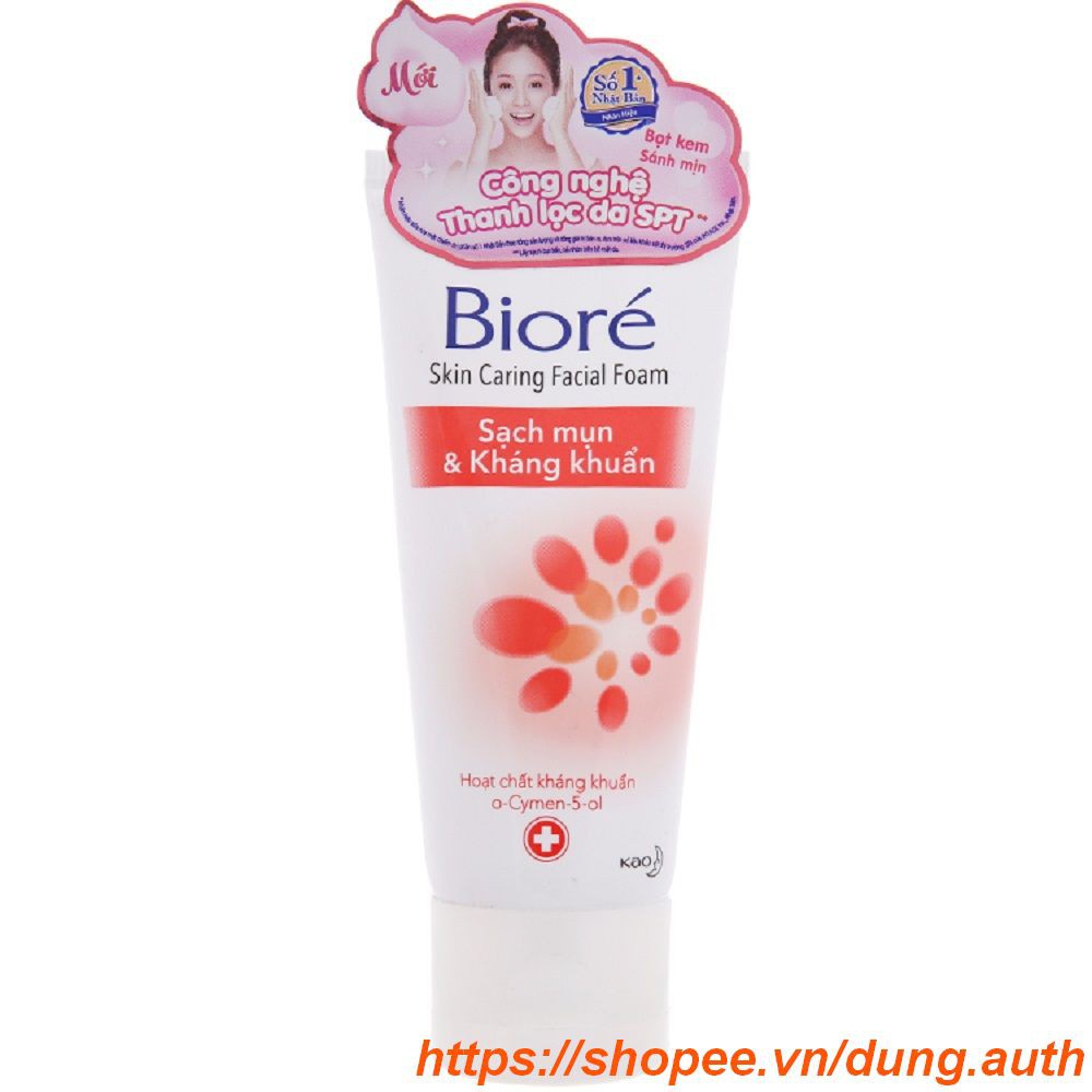 Sữa rửa mặt Biore Sạch mụn & Kháng khuẩn