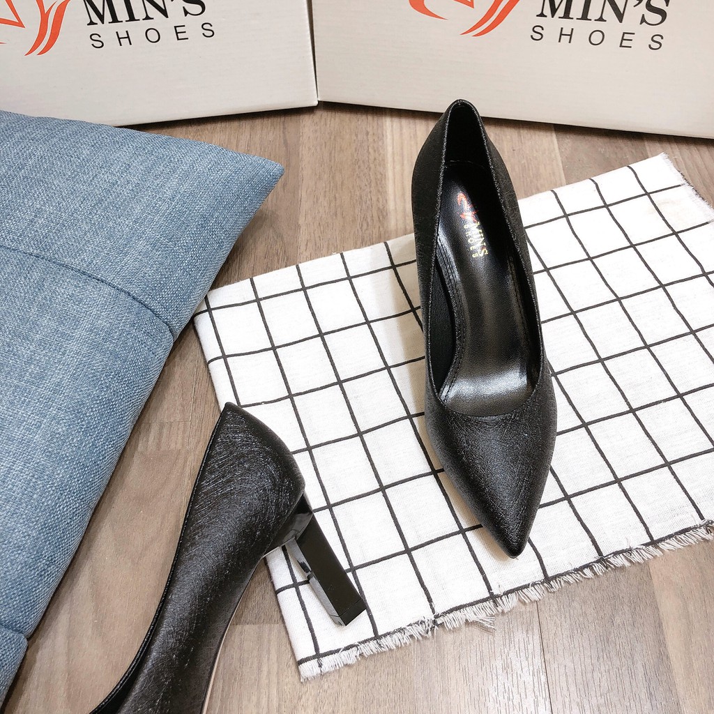 Min's Shoes - Giày Cao Cấp Da Xước C74 Hồng Nhũ