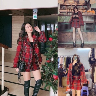 Pass áo dạ tweed đẹp size M (Chỉ có áo ko chân váy)