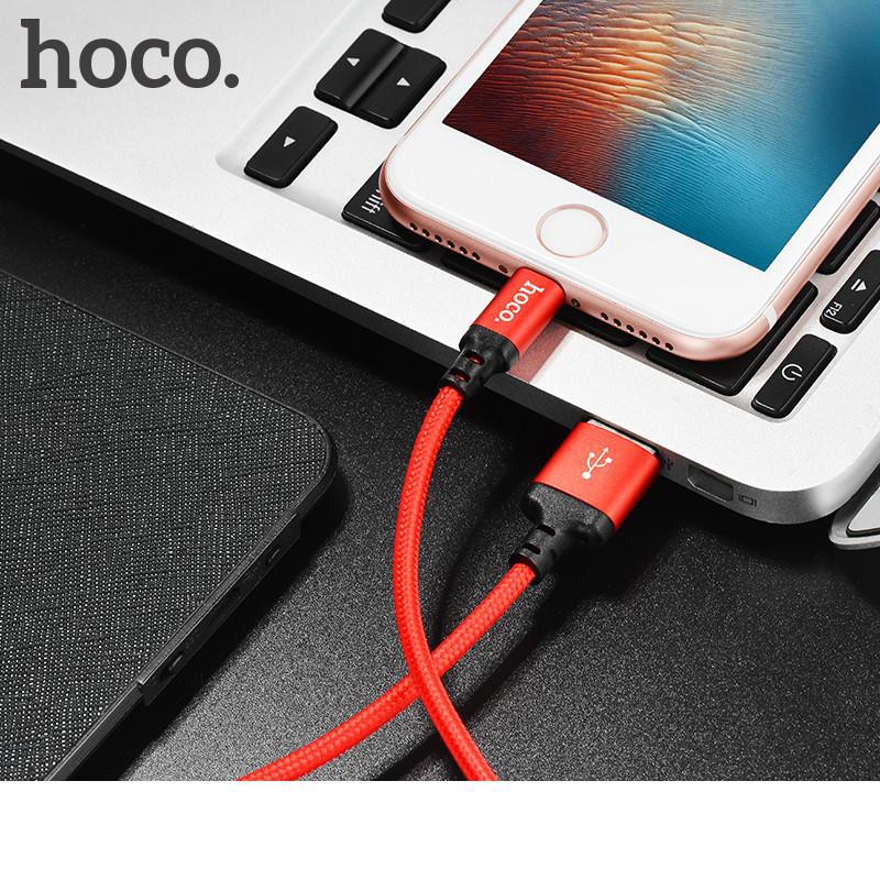 (FULL DÒNG MÁY) Cáp sạc Lightning iPhone Micro USB Type C Dài 1m HOCO X14