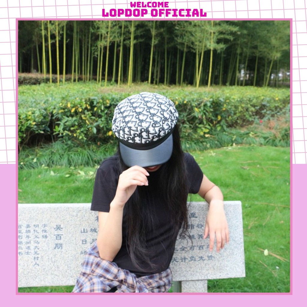 Mũ thủy thủ, mũ beret vành da vải dạ thêu cao cấp cá tính - LOPDOP OFFICAL