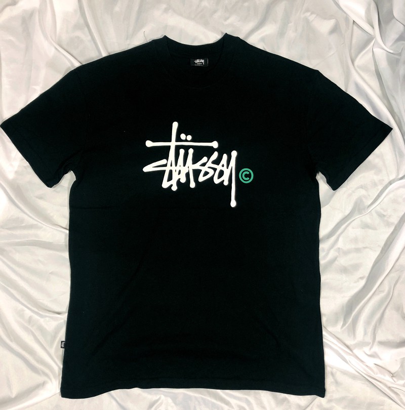 Áo thun đen tay ngắn in hình STUSSY thời trang cho nam | BigBuy360 - bigbuy360.vn