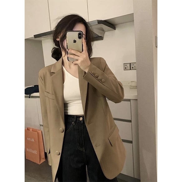 Áo blazer nữ hàng siêu cấp quảng châu loại 1 có đệm vai | BigBuy360 - bigbuy360.vn