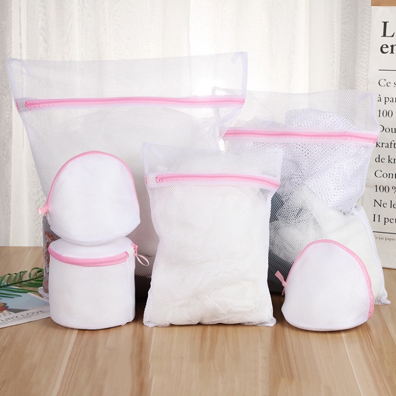 Túi lưới giặt máy quần áo đồ lót đai gen latex corset bra