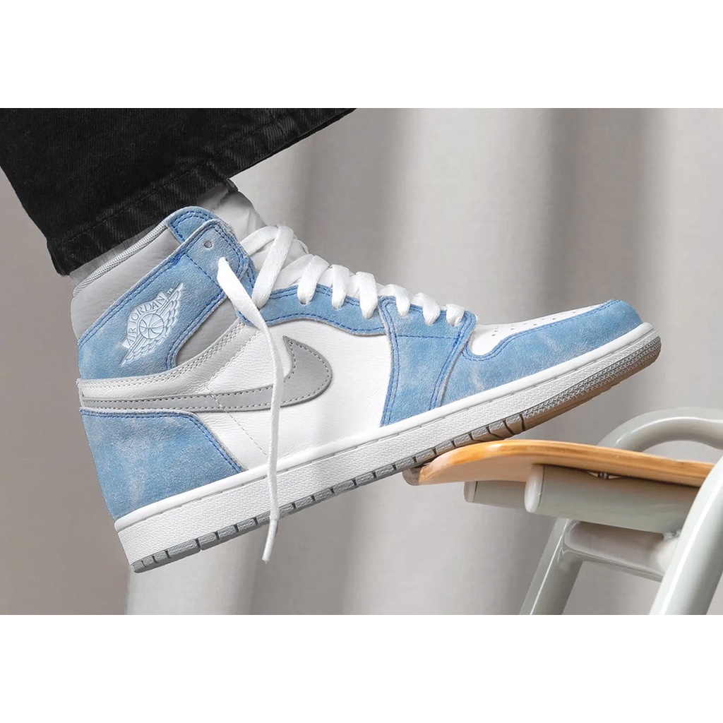 Giày Jordan 1 Cổ Cao  Giày Sneaker Xanh Loang Hyper Hàng Loại Đẹp Full Box Bill 2022