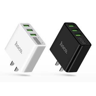 Cốc sạc nhanh 3 cổng usb hoco c15