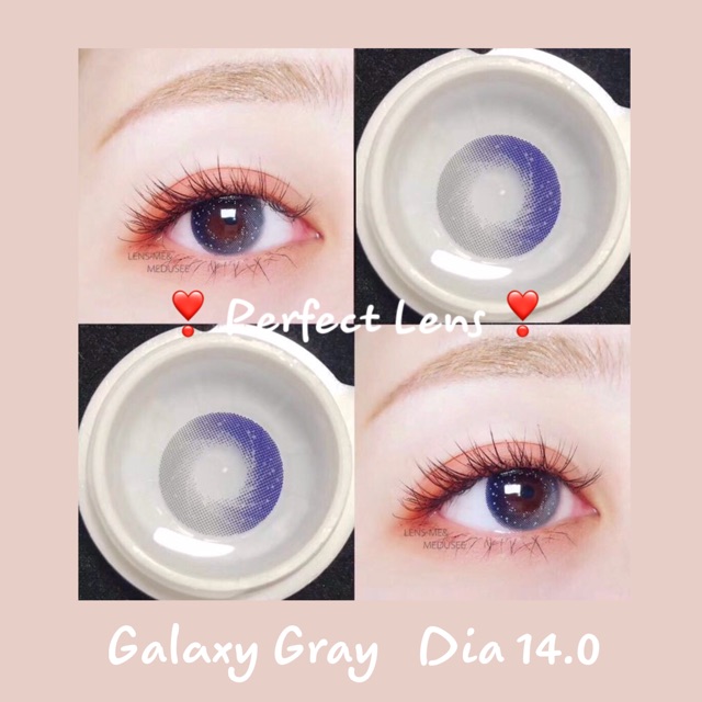 Link 2 (Giá 1 Chiếc) 14.0 (0.00->8.00) Lens Galaxy Gray - Kính Áp Tròng