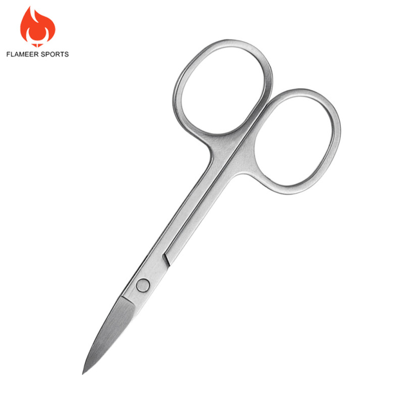 Flameer Sports Curved Eyebrow Nose Hair Scissor Remover Eyelash Trimmer Cutter Makeup Tool