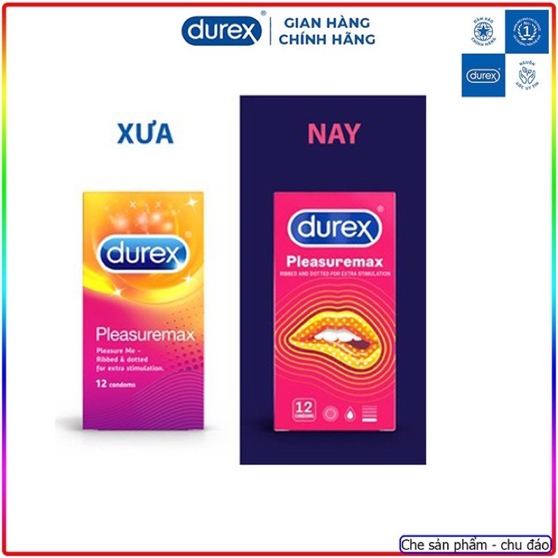 12 Bao Cao Su Durex Pleasuremax ( Có Gai )