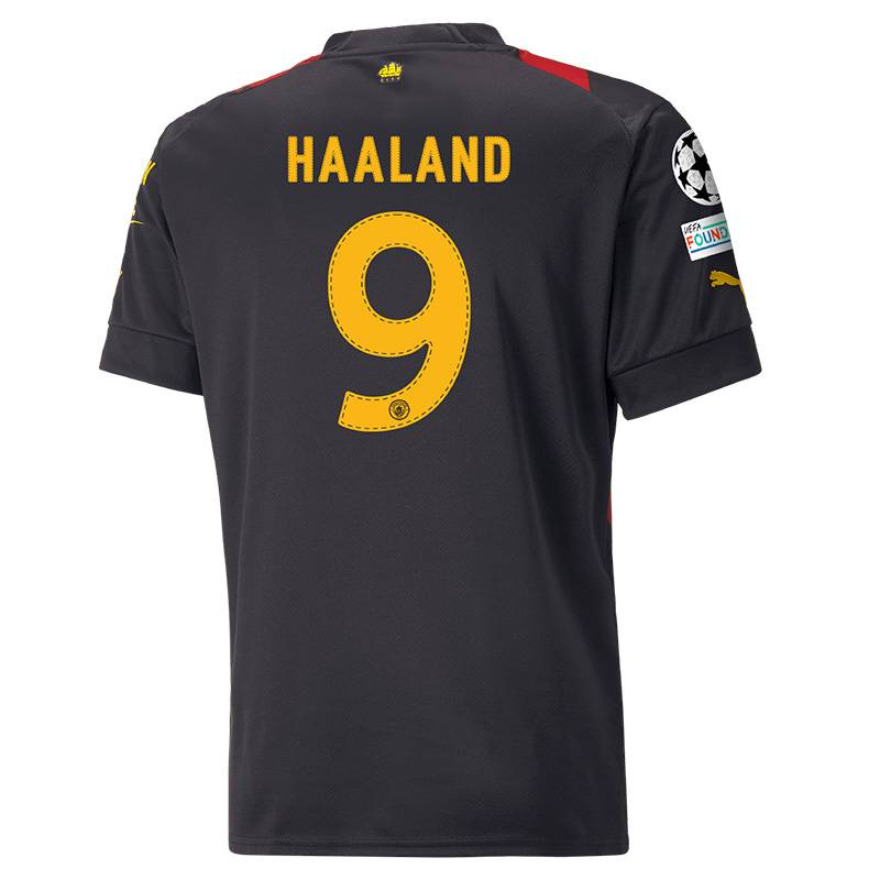 Áo Thun Bóng Đá Unisex YP2 2022-2023 Manchester City UEFA De Bruyne Foden Mahrez Bernardo Haaland PY2